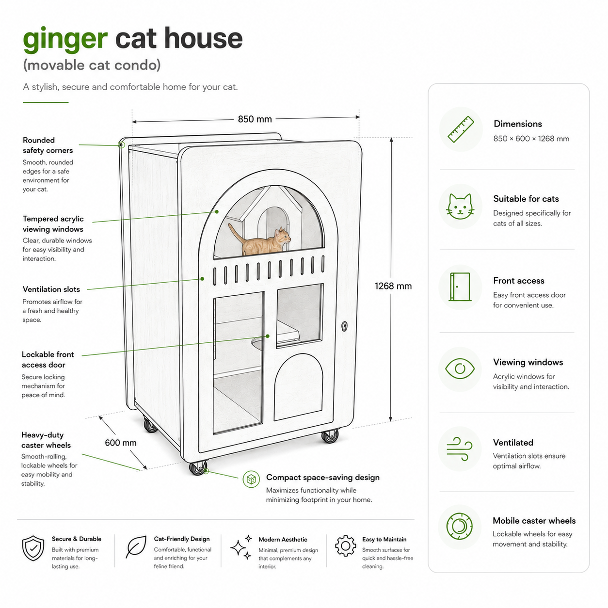 Ginger cat house